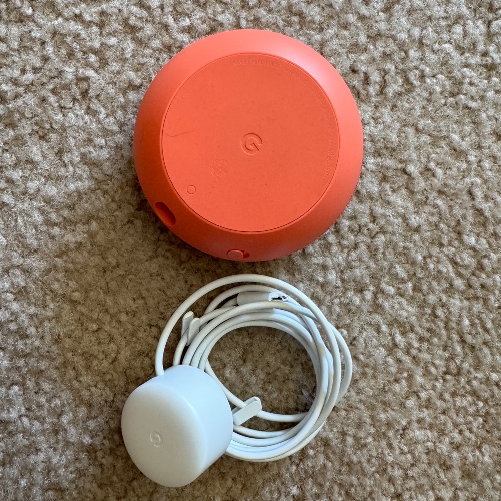 Google Home Mini, Coral, Red/Orange